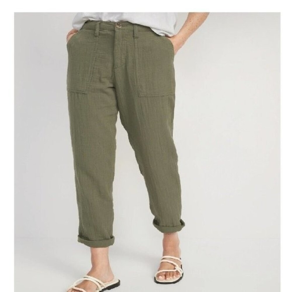 New Old Navy Women's High Waisted Cropped Tapered Workwear Pants​​​​​​​